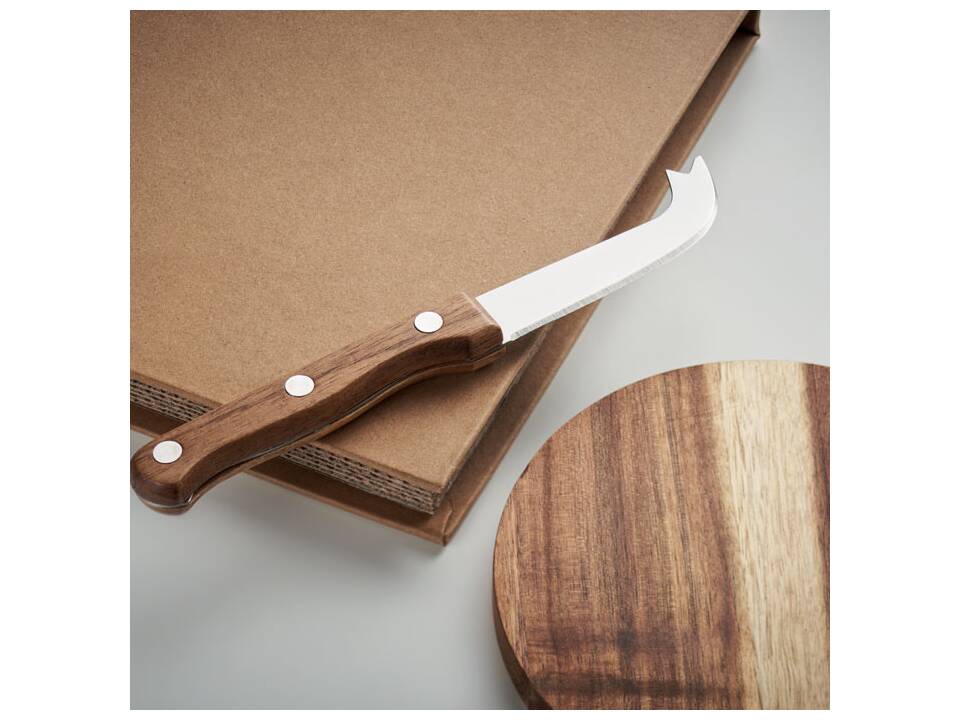 Acacia cheese board set 1