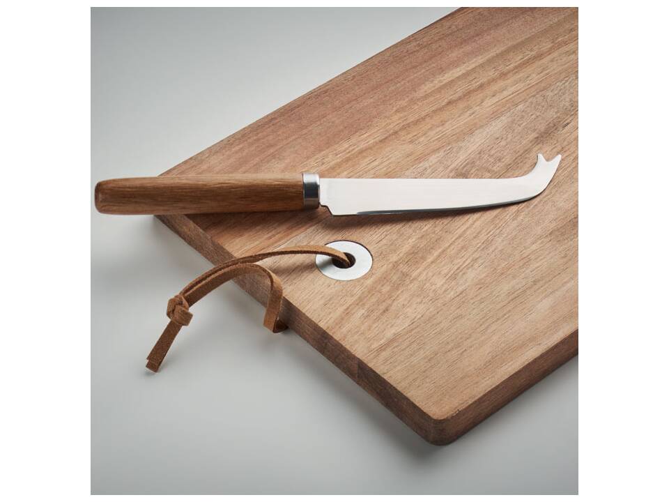 Acacia wood cheese board set 1