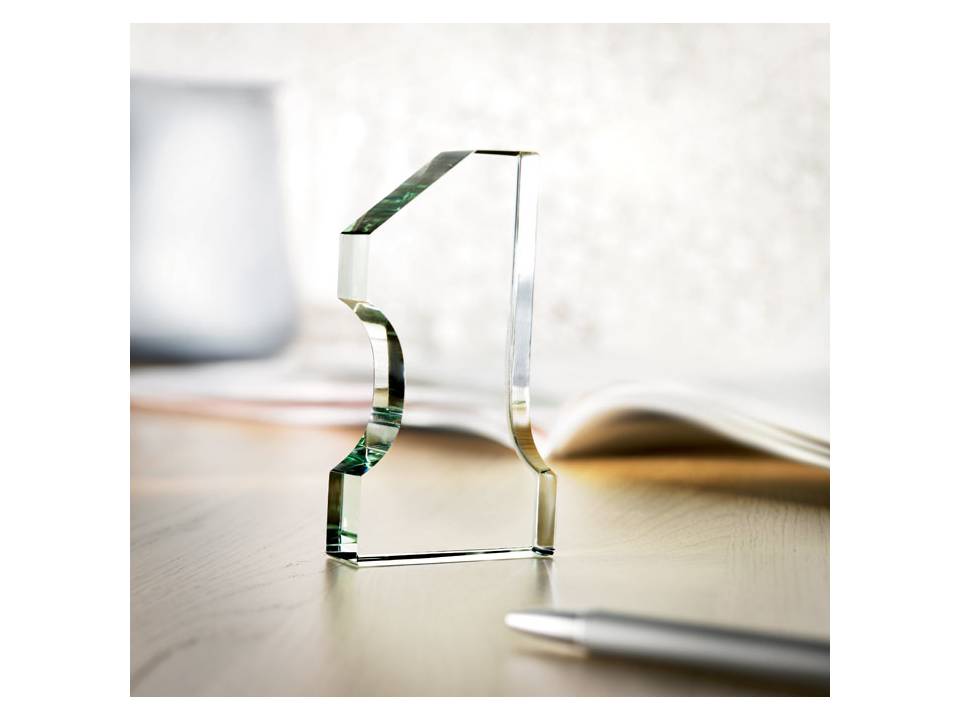 Number one glass trophy 2