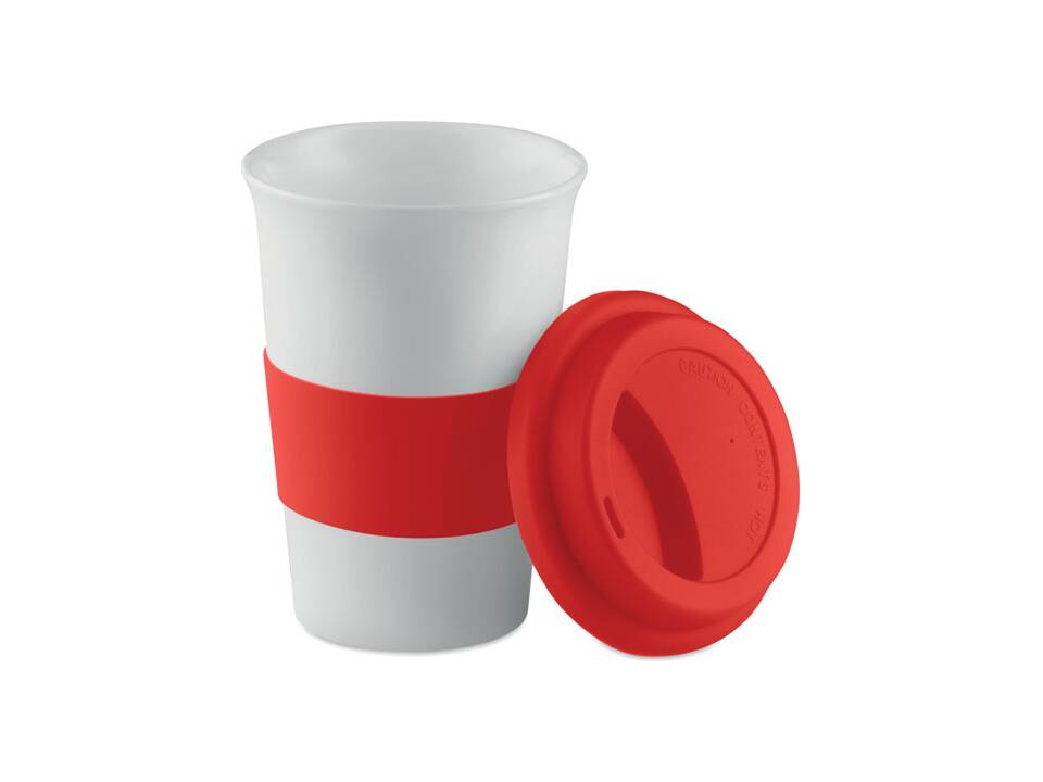 Ceramic mug w/ lid and sleeve 4