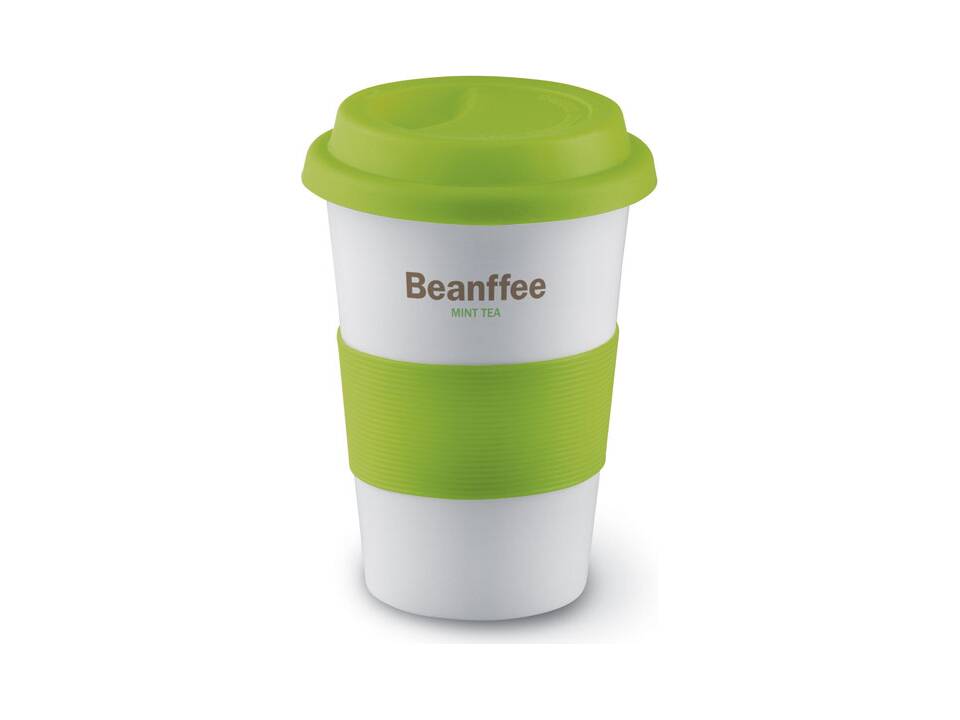 Ceramic mug w/ lid and sleeve 13