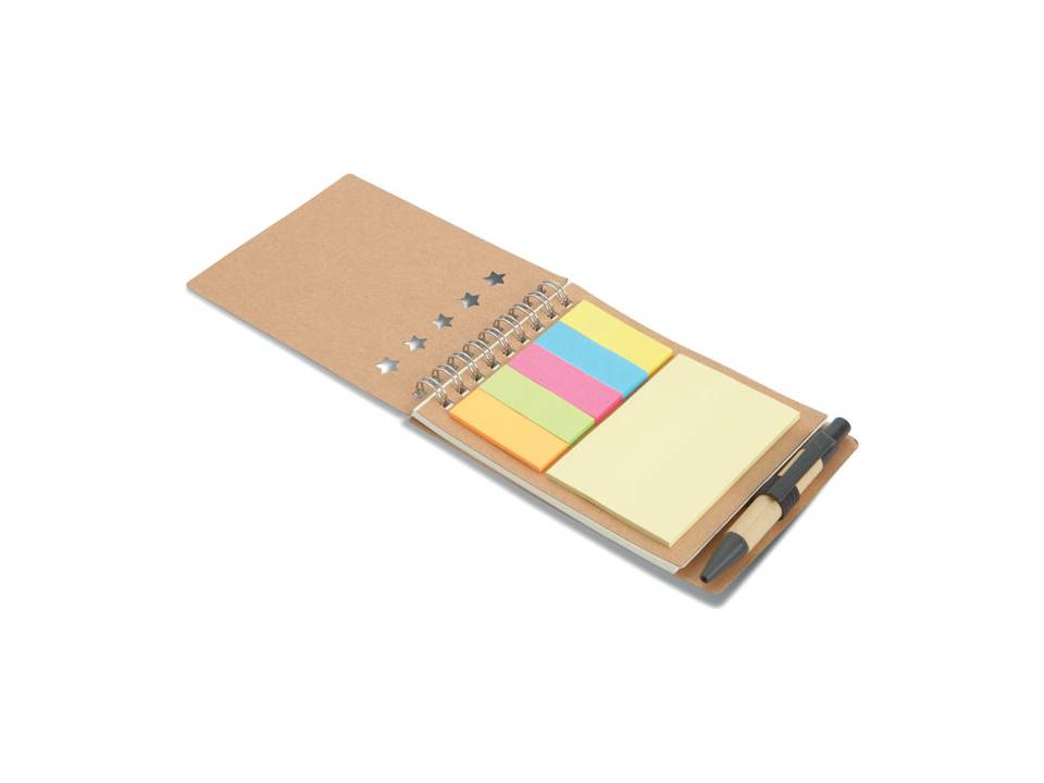 Notebook with pen sticky notes 1