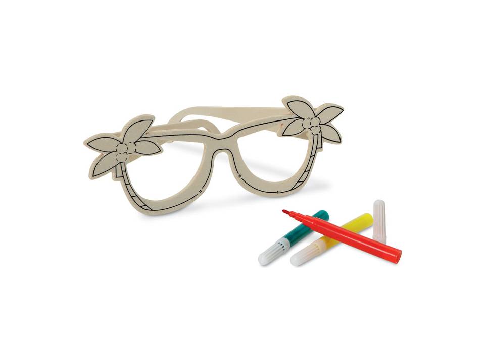 Wooden glasses painting set 4