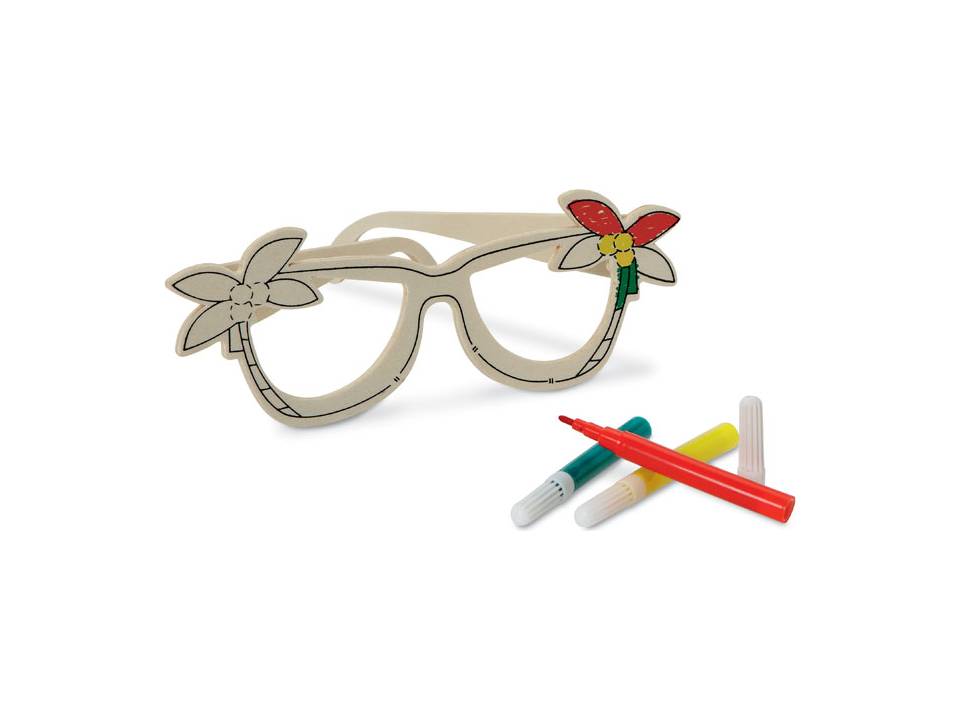 Wooden glasses painting set 5