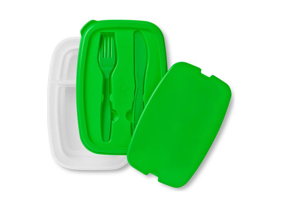 Lunch box with cutlery set 1