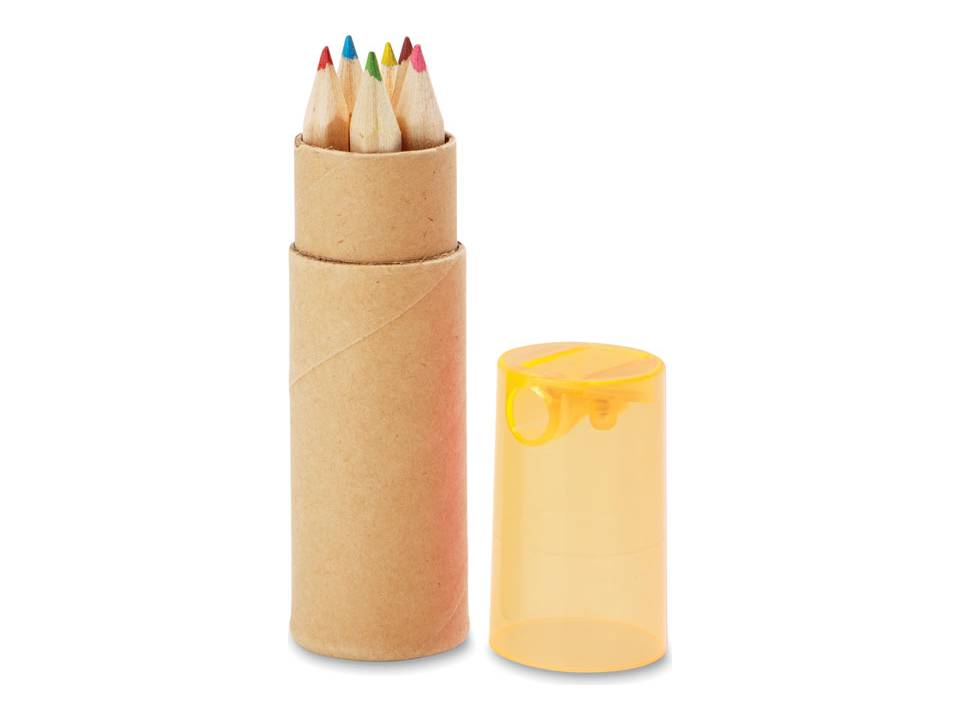 6 colouring pencils in tube 7