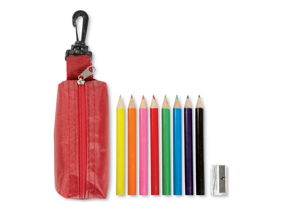 8 colouring pencils in pouch 8