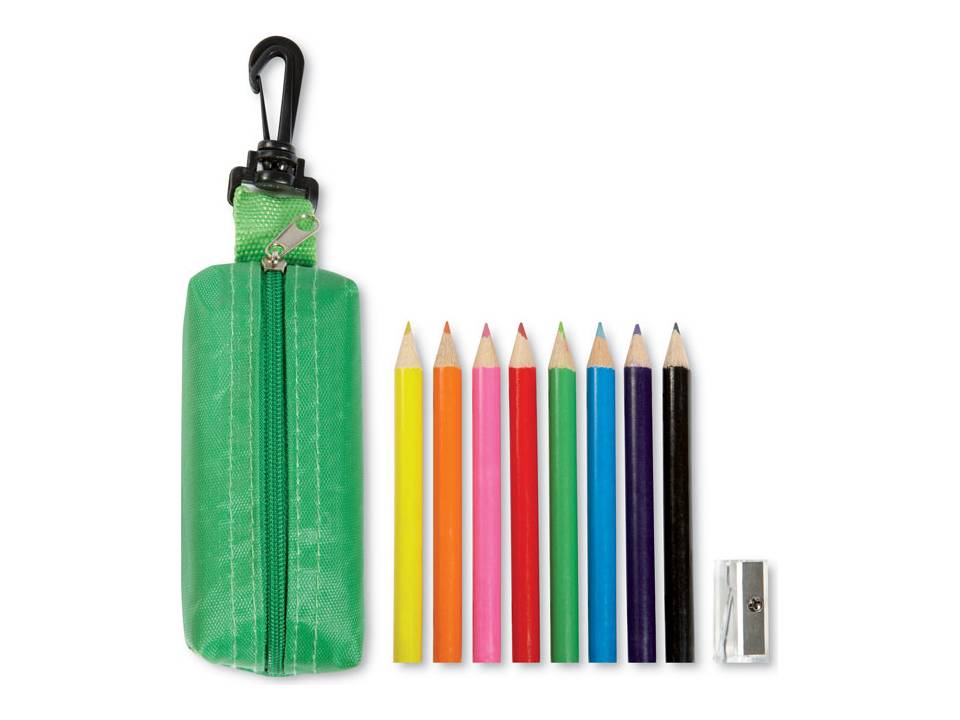 8 colouring pencils in pouch 6