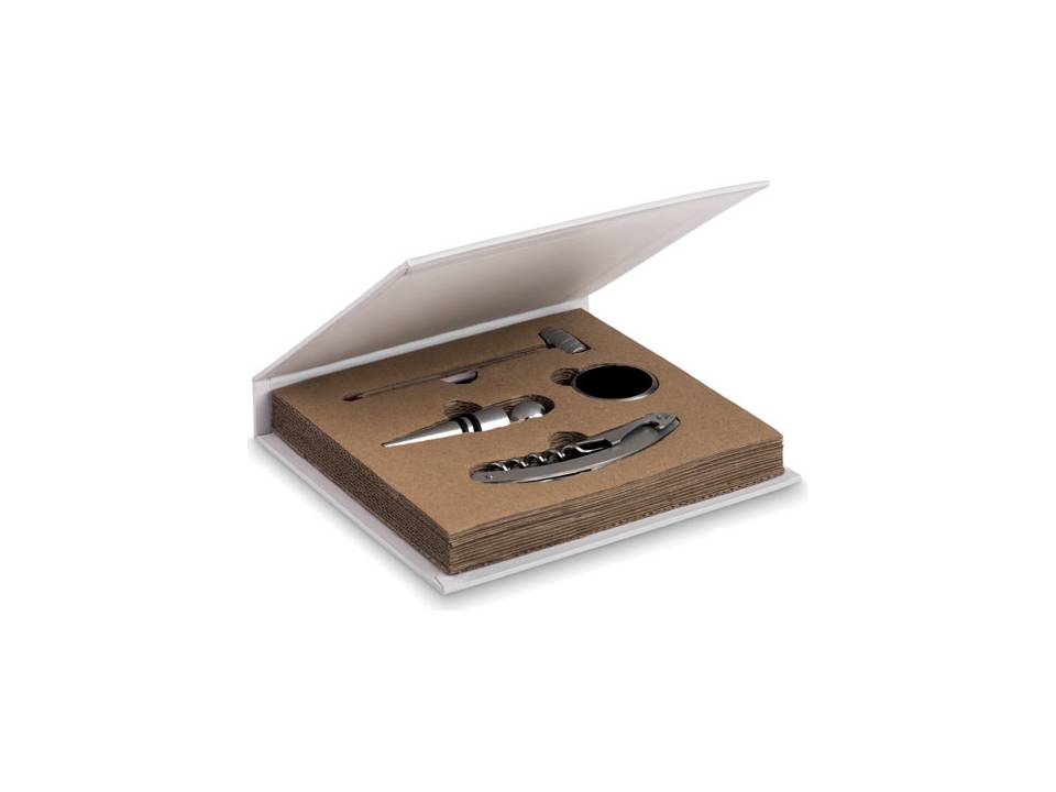 4 pcs wine set in book gift 4