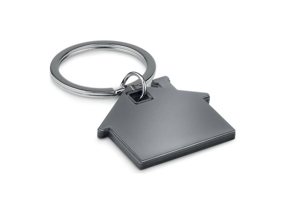 House shape plastic key ring