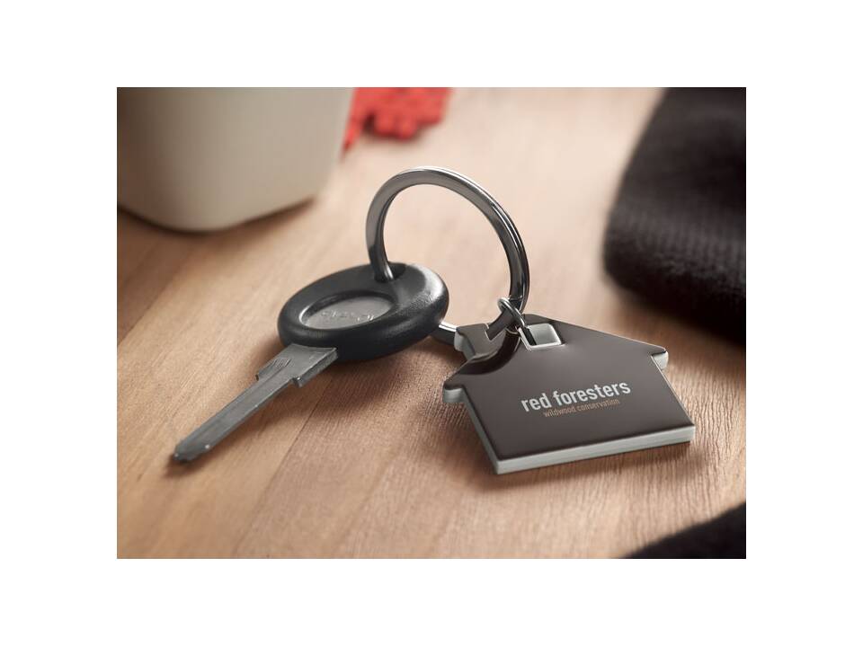 House shape plastic key ring 8
