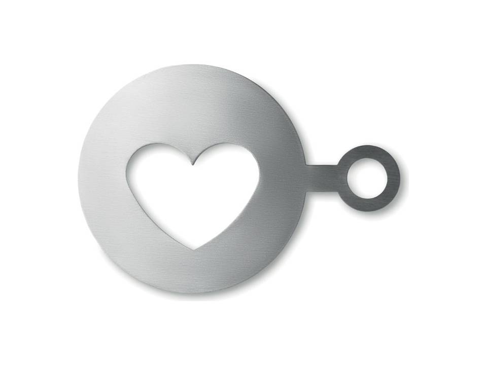 Heart shape coffee stencil 2