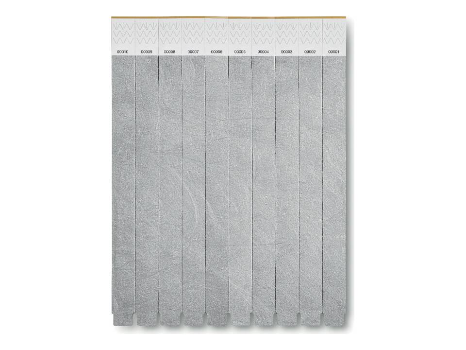 One sheet of 10 wristbands 13