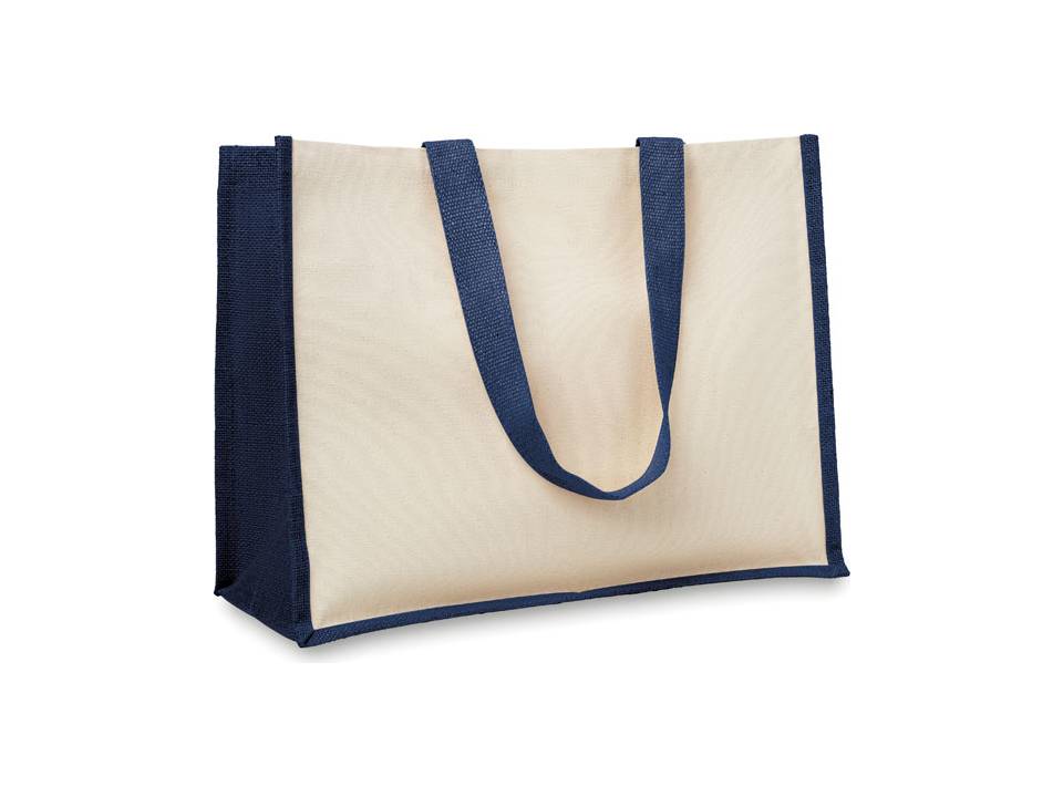 Jute and canvas shopping bag 8