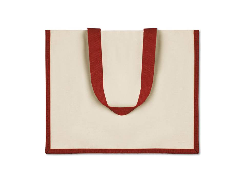 Jute and canvas shopping bag 9