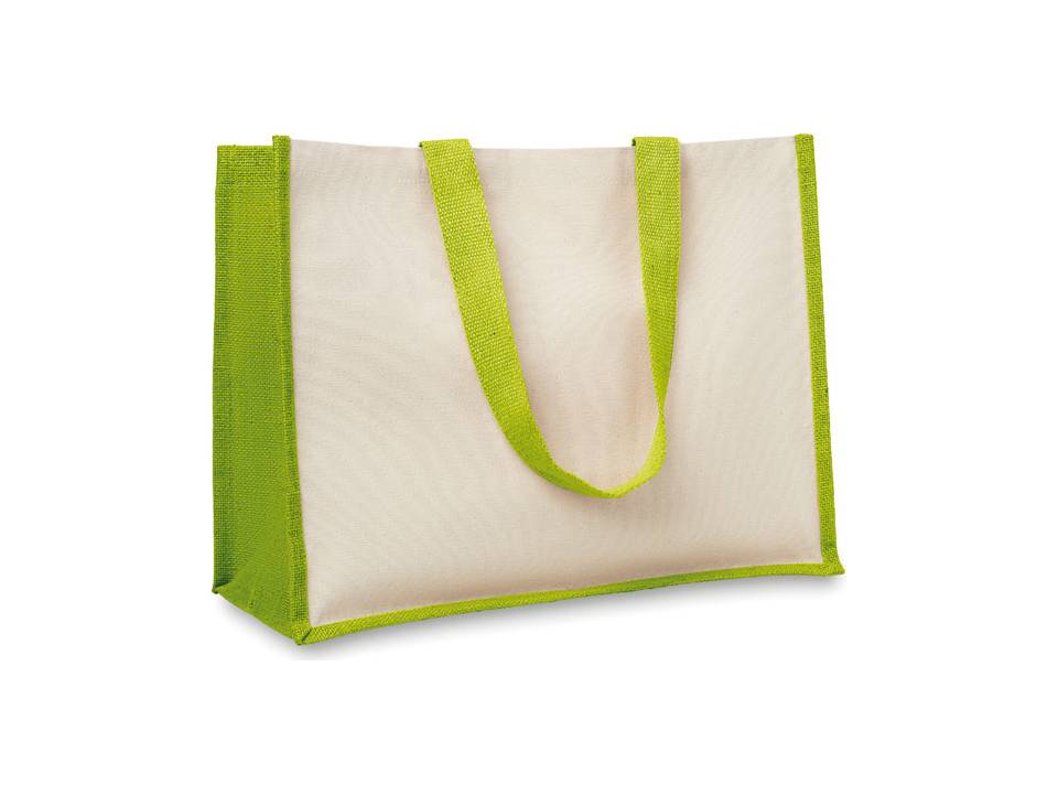 Jute and canvas shopping bag 7