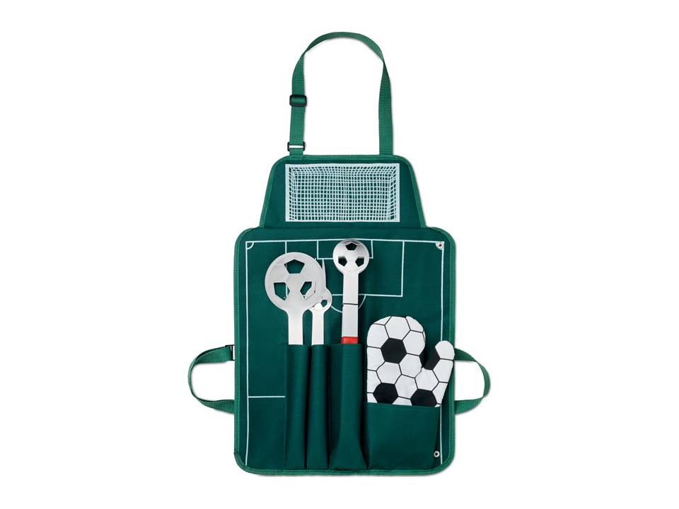 Football Barbecue apron with tools 3