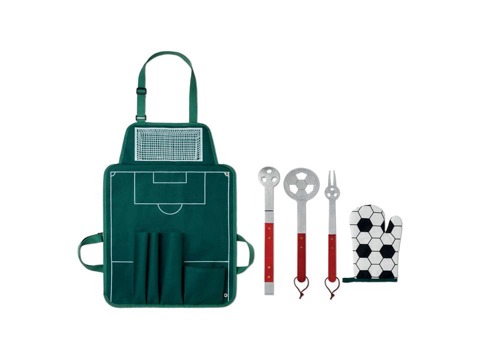 Football Barbecue apron with tools 1