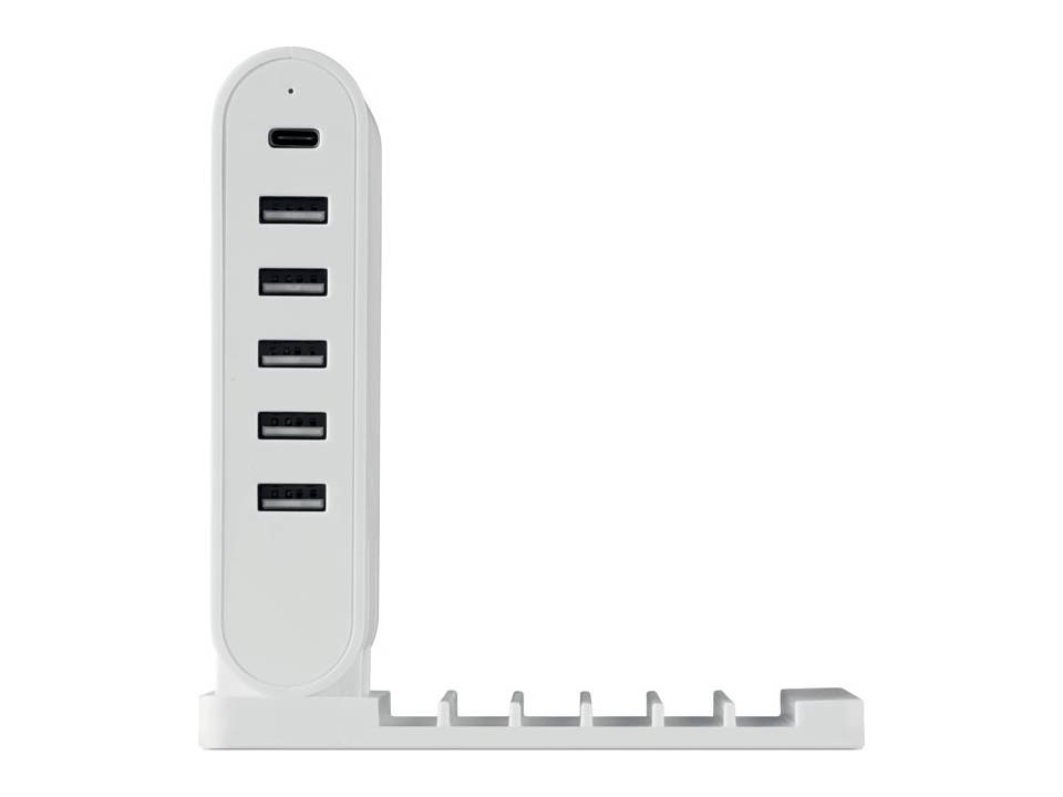 Foldable charging station with 5 port USB hub 2