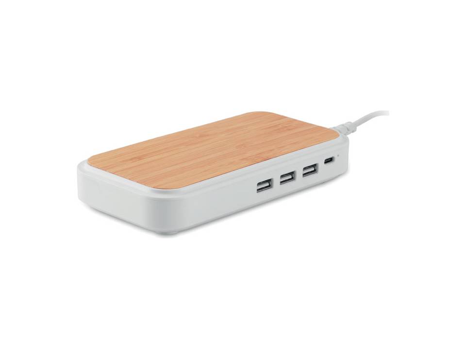 Wireless charger with 3 port USB hub 1