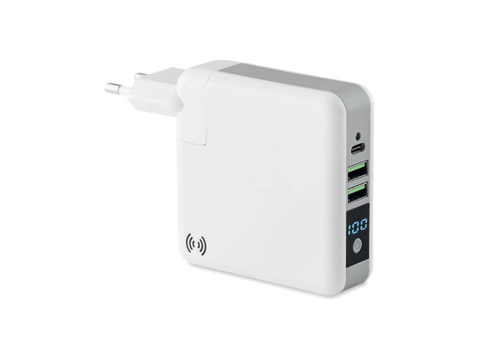 Toppower charging power bank with travel adaptor - 6700 mAh 6