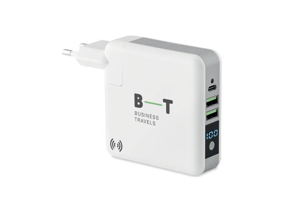 Toppower charging power bank with travel adaptor - 6700 mAh 2