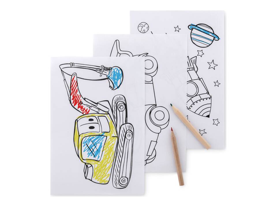 Colouring set with 6 pencils 6