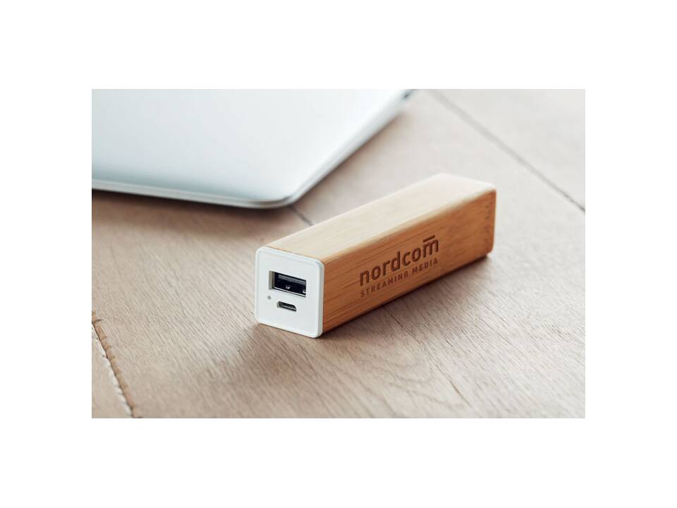 Power bank bamboo 2200 mAh 4