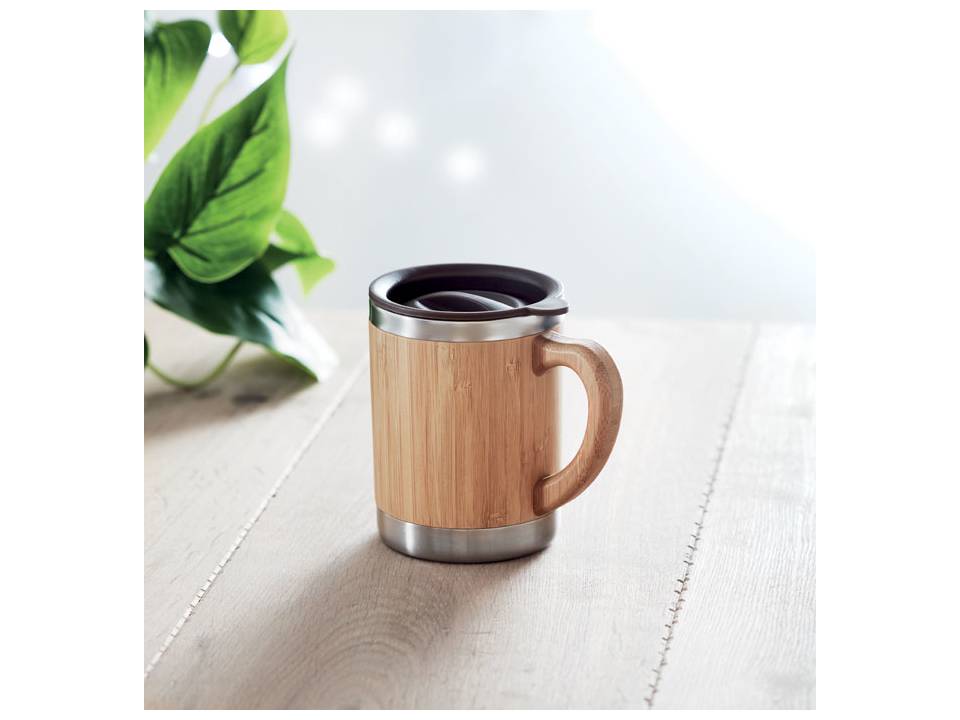 Stainless Steel tumbler with bamboo case - 300 ml 7