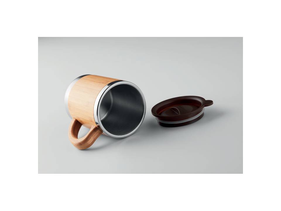 Stainless Steel tumbler with bamboo case - 300 ml 8