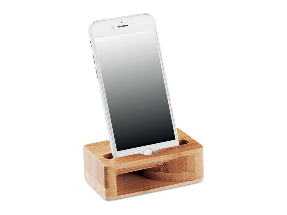 Bamboo phone stand-amplifier 4