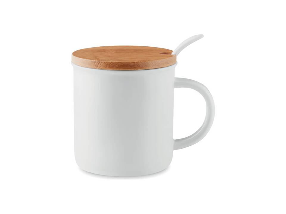 Porcelain mug with spoon 5