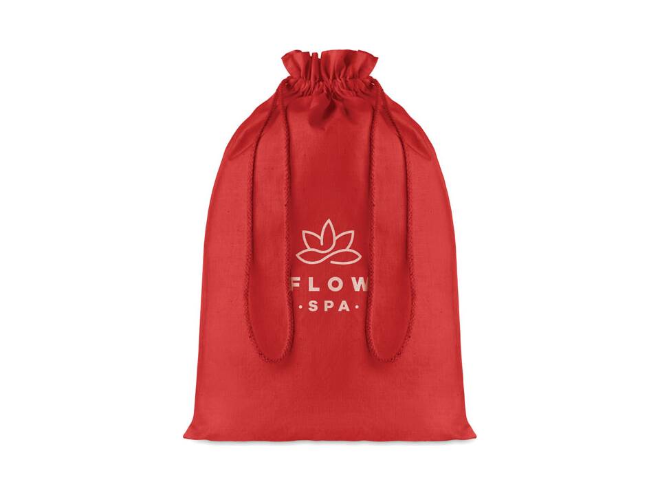 Large Cotton draw cord bag 3