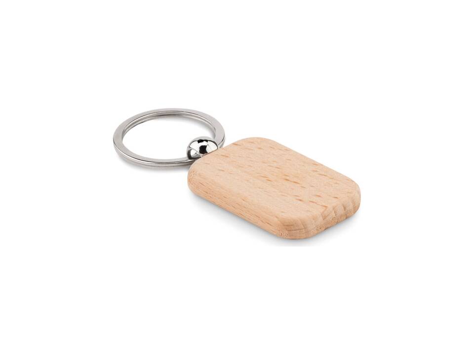 Rectangular wooden key ring 2