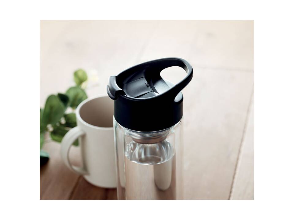 Double wall glass bottle 380ml 6