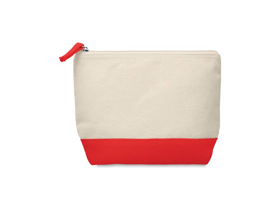 Bicolour cotton cosmetic bag 14