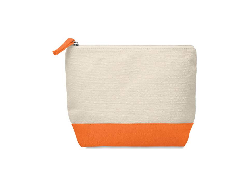Bicolour cotton cosmetic bag 15