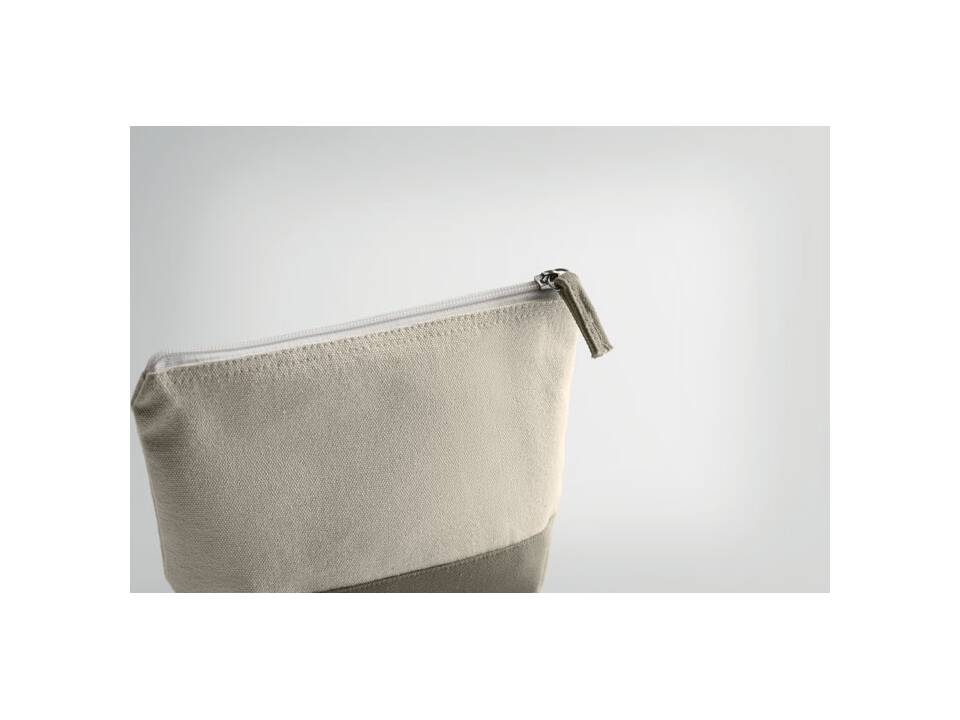 Bicolour cotton cosmetic bag 10