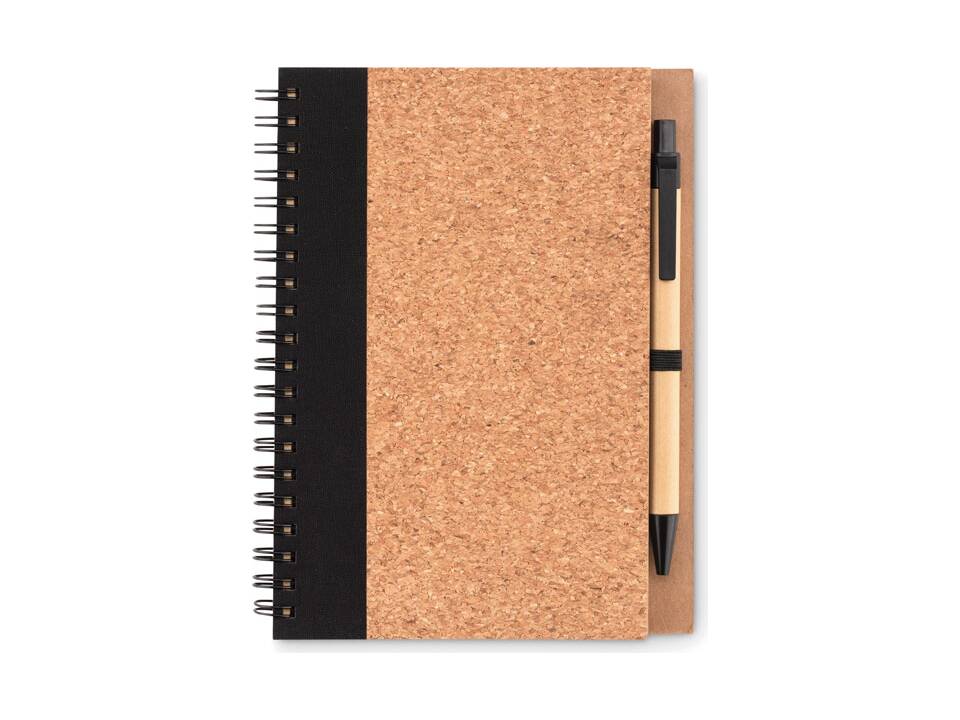 Cork notebook with pen