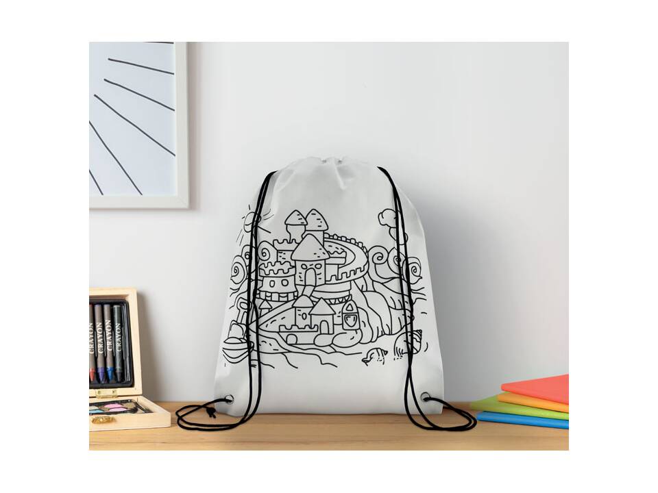 Non woven kids bag with pens 3