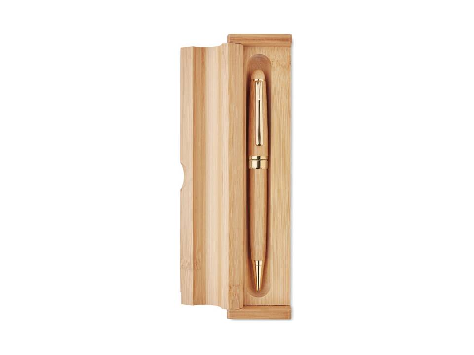 Bamboo twist ball pen in box 3