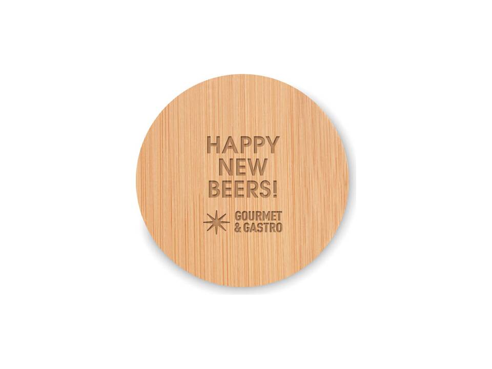 Bamboo bottle opener/ coaster 6