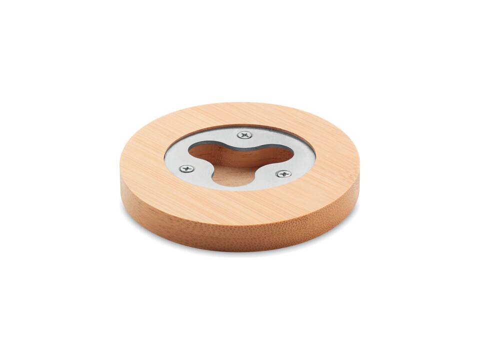 Bamboo bottle opener/ coaster 3