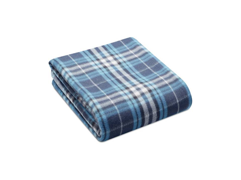 RPET Fleece blanket with squared pattern 1