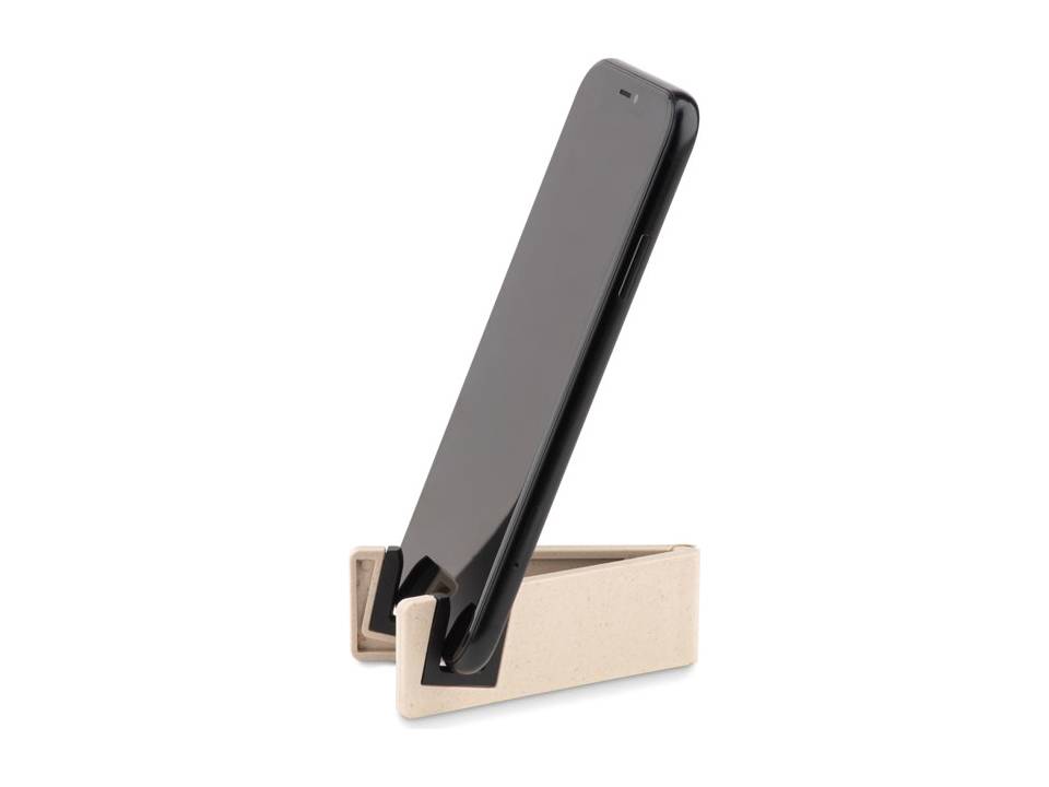 Foldable bamboo smartphone holder 1