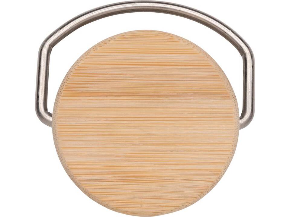 Modern stainless steel bottle with bamboo lid 6