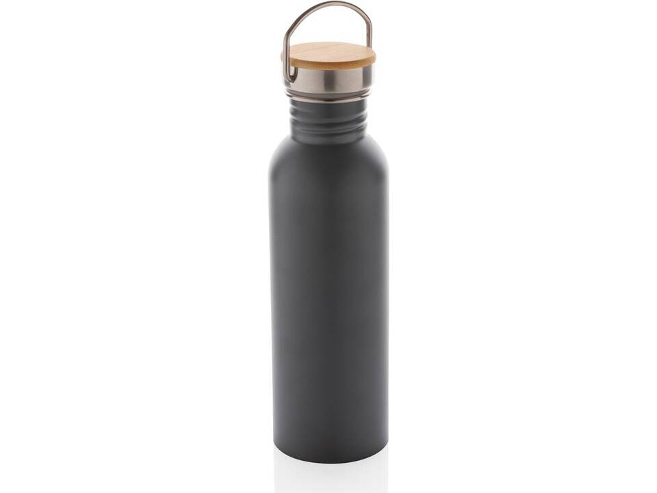 Modern stainless steel bottle with bamboo lid 10