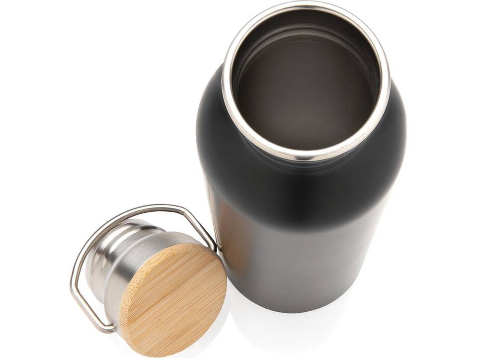 Modern stainless steel bottle with bamboo lid 20