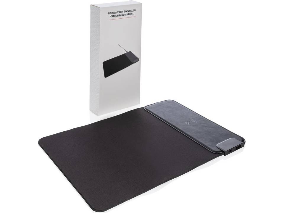 Mousepad with 15W wireless charging and USB ports 7