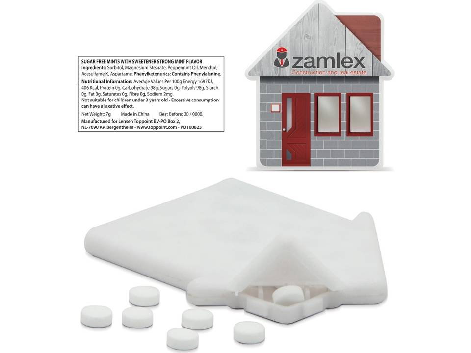 Muntdoosje in vorm huis